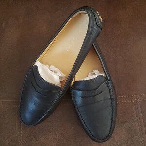 SZ 37.5 M Gemi The Pastoso black leather moccasin loafer penny driver